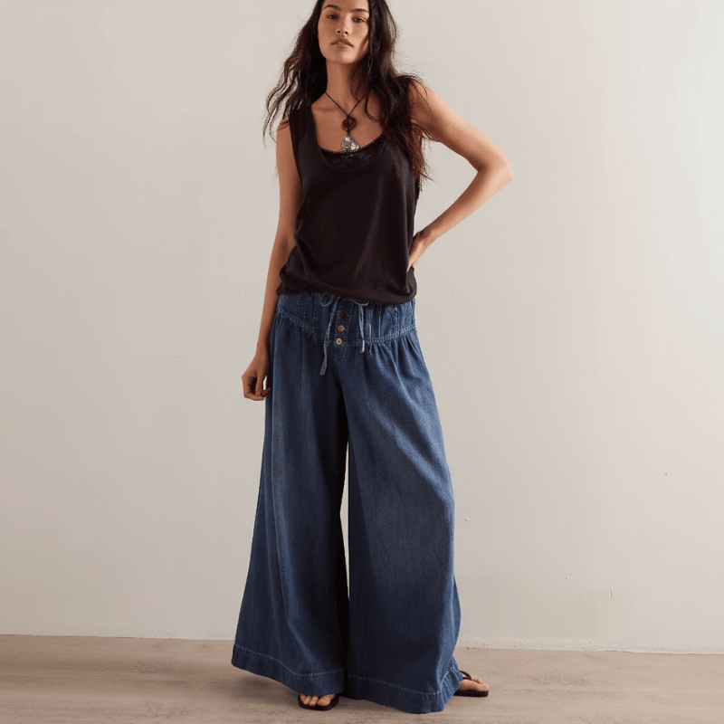 Boho Full Length Palazzo Jeans