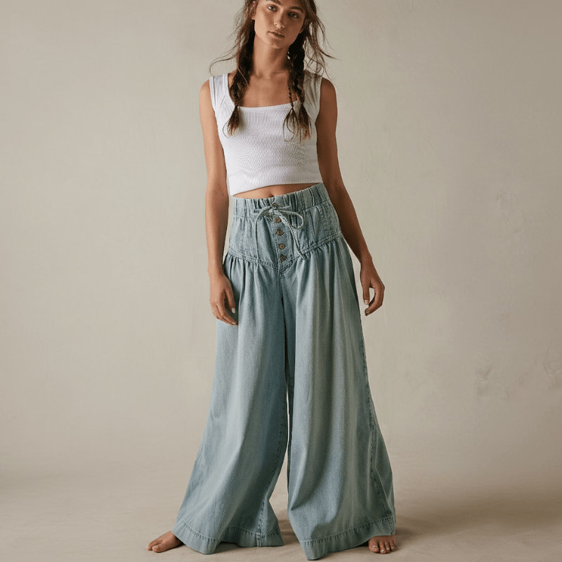 Boho Full Length Palazzo Jeans